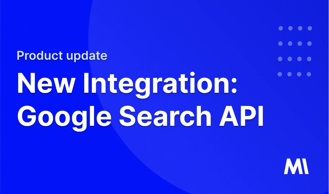 New API Integration for Market Intelligence - Google Search API