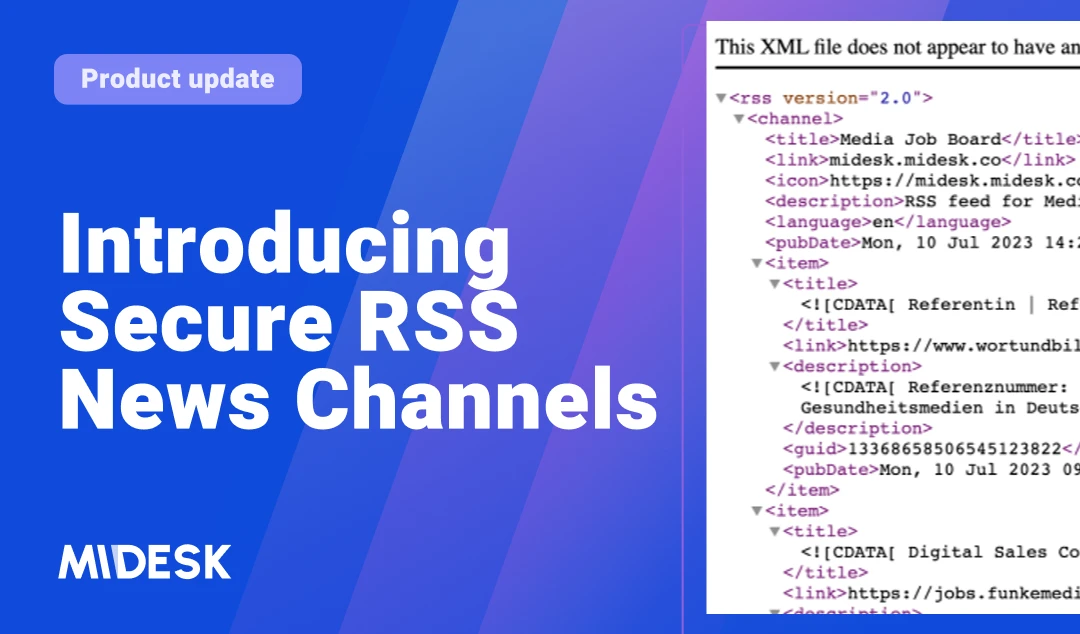 Display News Channels as RSS (incl. password protection)