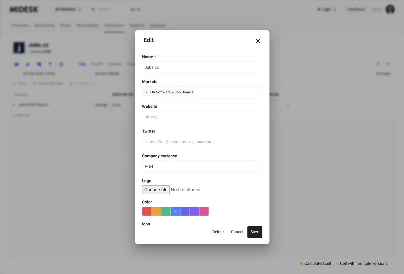 Midesk Database Manage